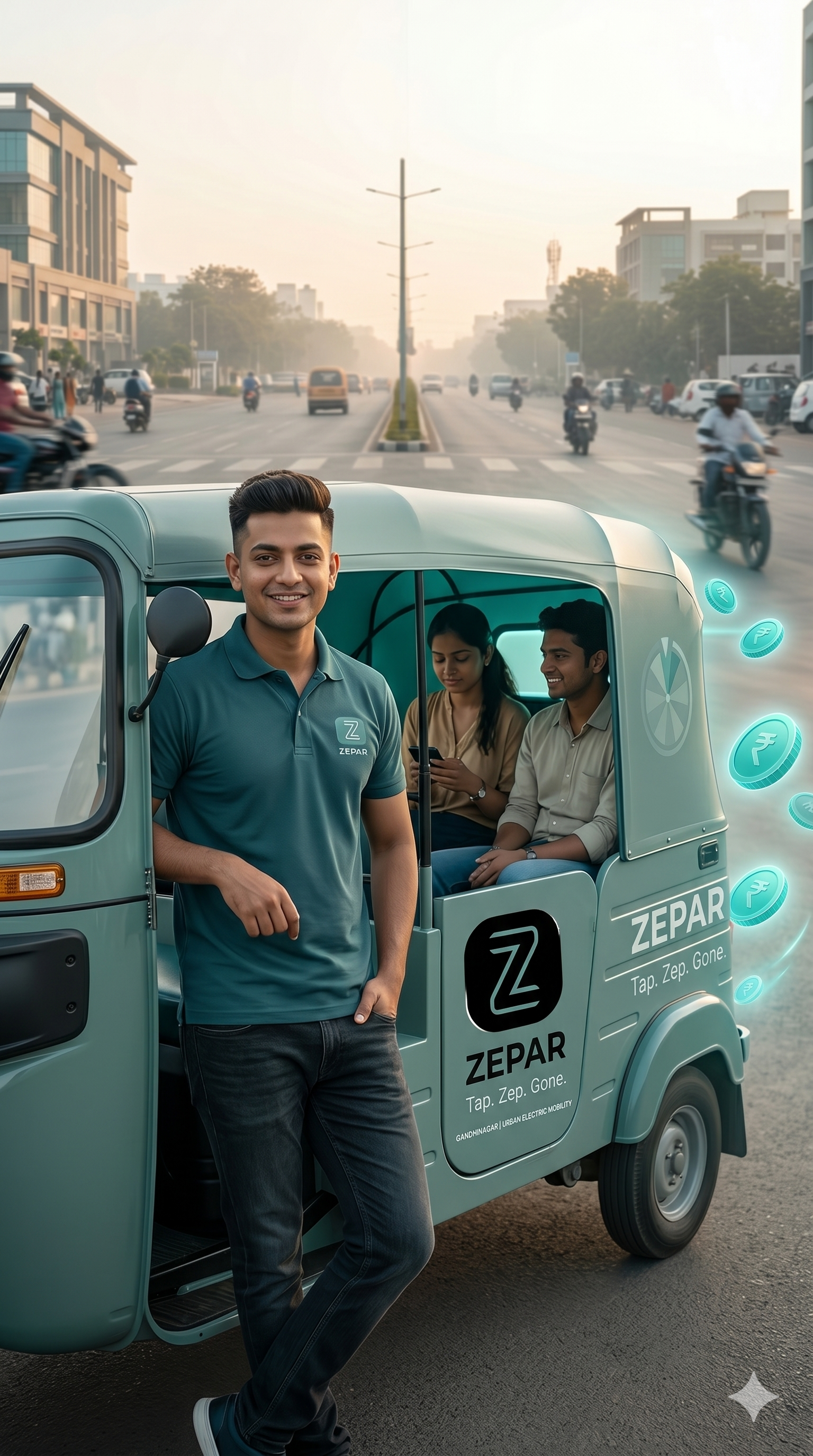 A glowing city at dusk — the streets ZEPAR was built for